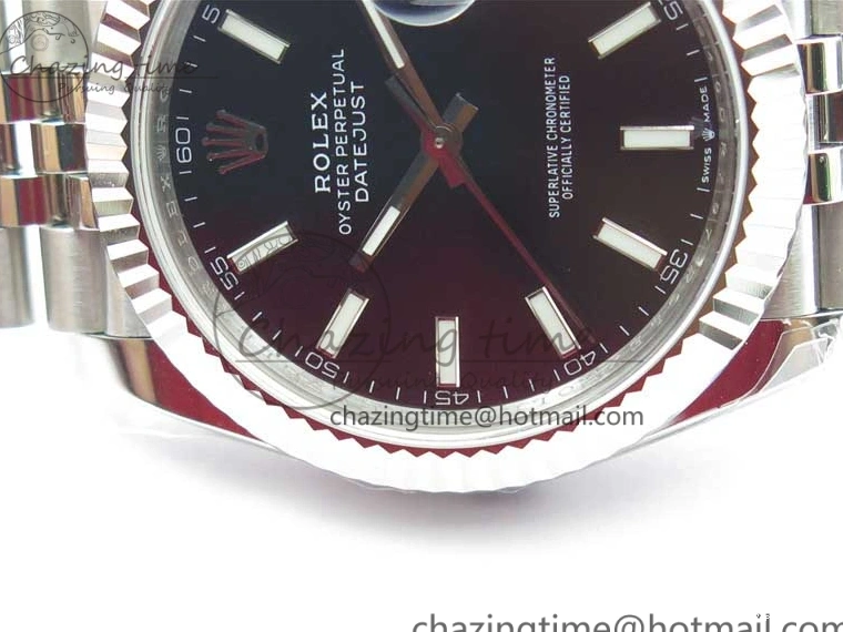 1229 DateJust 41MM 126334 904L SS VRF 1:1 Best Edition Black Dial Stick Markers on SS Jubilee Bracelet A Trendy 2901